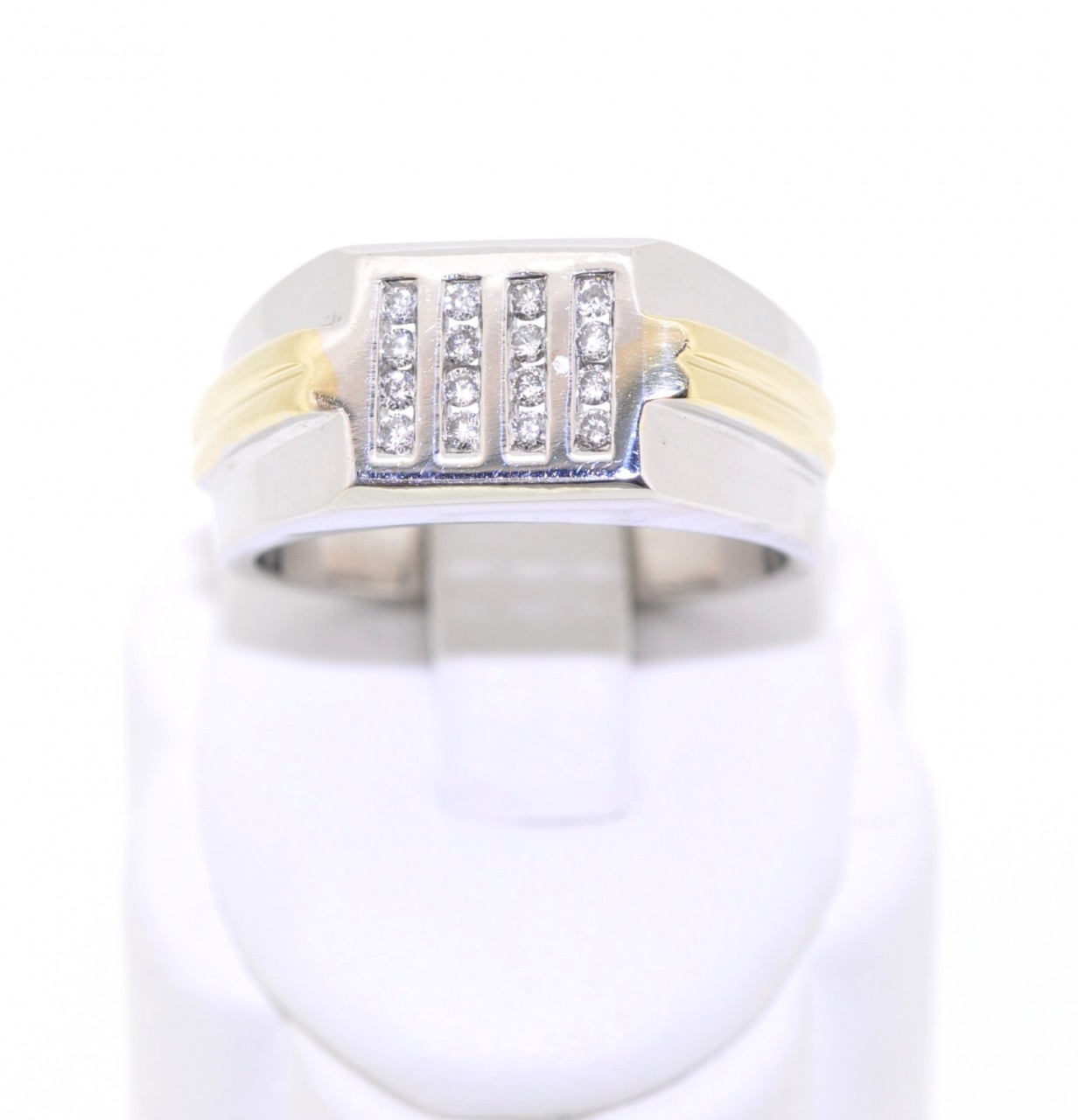 14K Yellow/White Gold Men's Diamond Ring 11003029 | Shin Brothers* 14K Yellow/White Gold Men's Diamond Ring 11003029 | Shin Brothers*