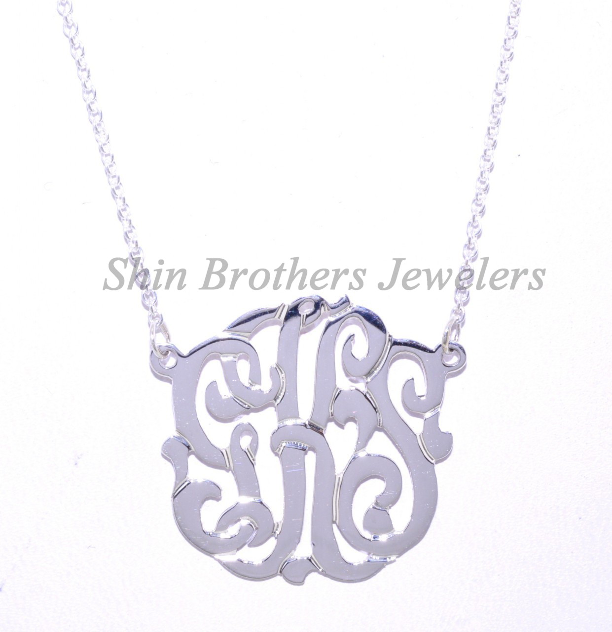 14K White/Yellow Gold Personalized Monogram Necklace 83310006 14K White/Yellow Gold Personalized Monogram Necklace 83310006