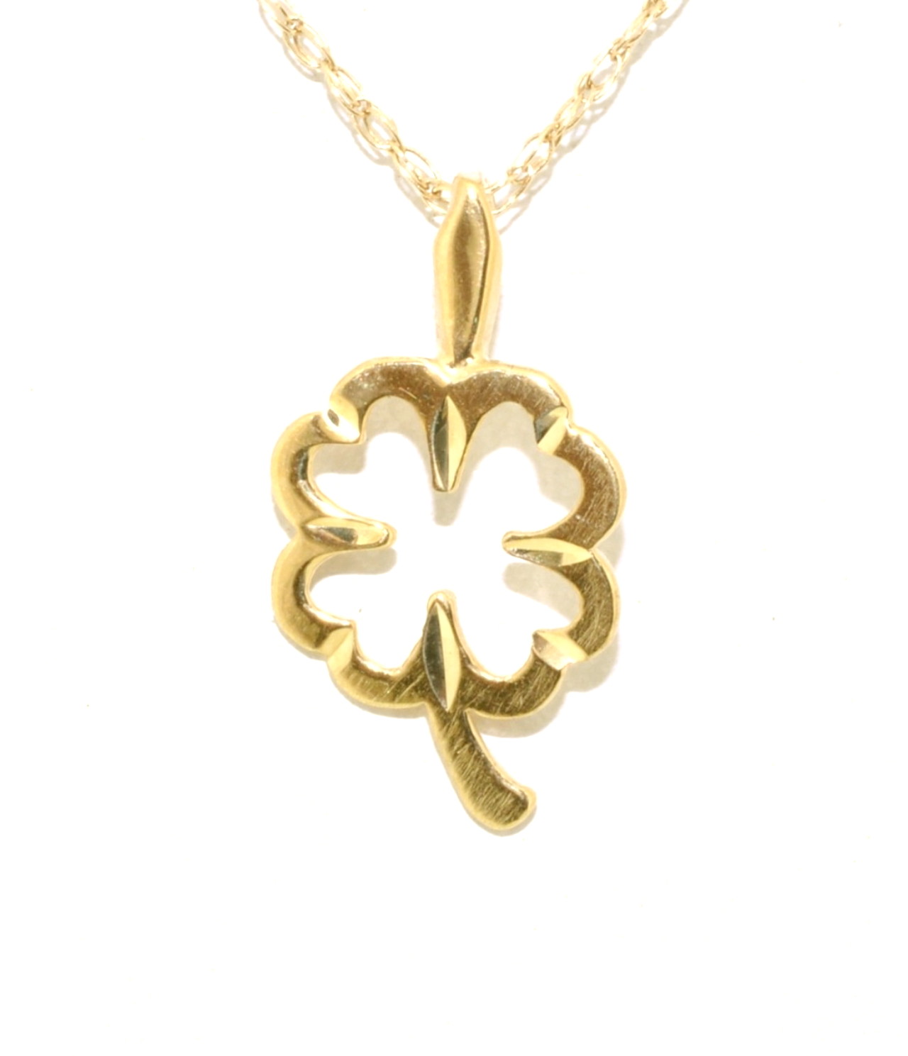 14K Yellow Gold Four-Leaf Clover Charm 50002042