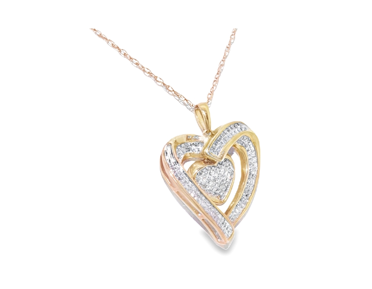 10K Yellow Gold Diamond Heart Charm 59000093 | Shin Brothers ** 10K Yellow Gold Diamond Heart Charm 59000093 | Shin Brothers **