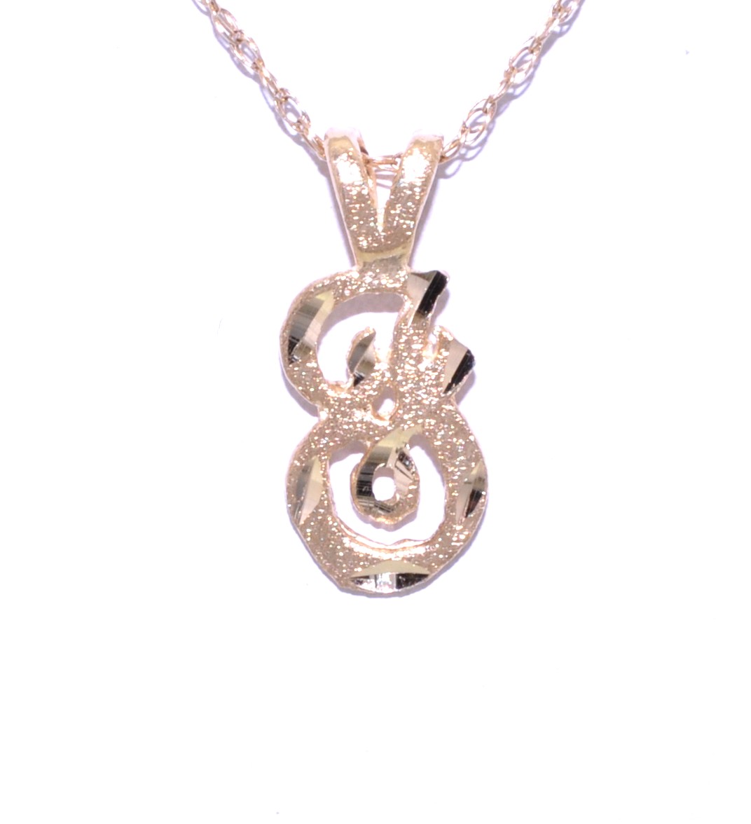 51001290 14K Yellow Gold Initial "J" Charm|Shin Brrothers**