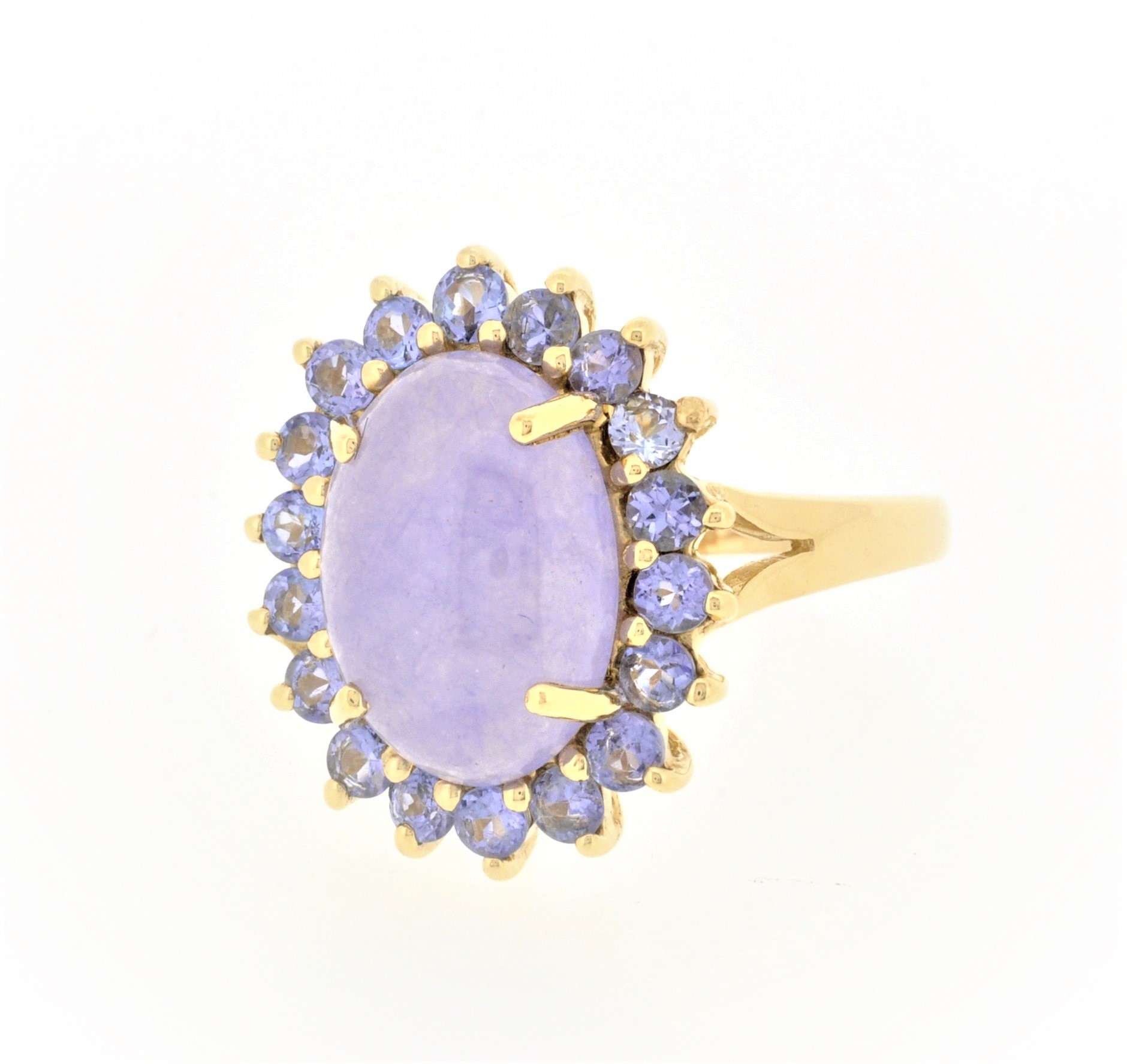14K Yellow Gold Lavender Jade Tanzanite Oval Size 10 Ring 12001118 | Shin Brothers*