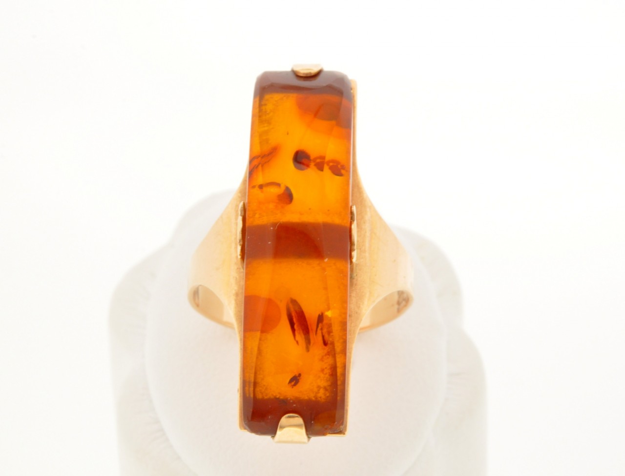 14K Yellow Gold Amber Bar Ring 12001273 | Shin Brothers*