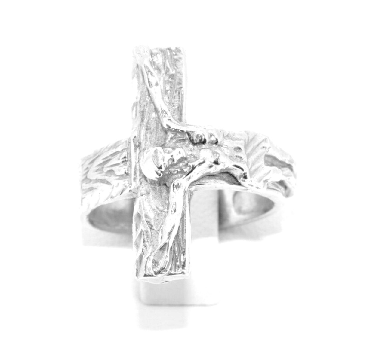 14K White Gold Crucifix Ring 10000034 | Shin Brothers* 14K White Gold Crucifix Ring 10000034 | Shin Brothers*