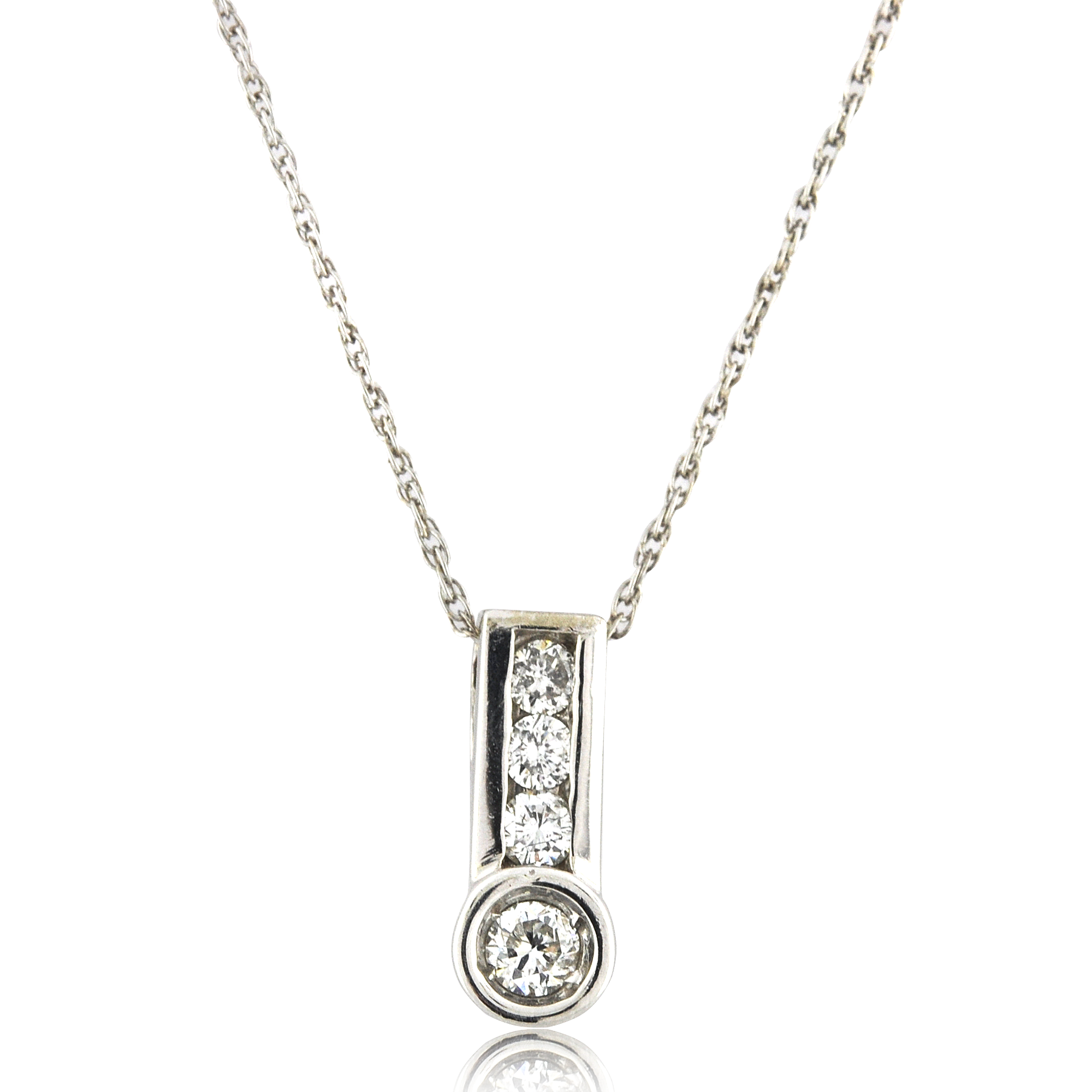 14K White Gold 0.37ct Diamond Pendant 51000872 | Shin Brothers*
