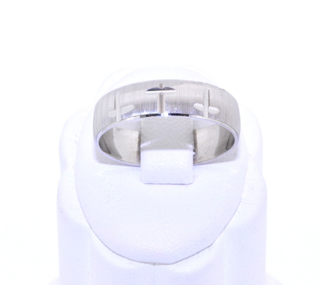 10K White Gold Diamond Cut Wedding Band 19000093 | Shin Brothers*