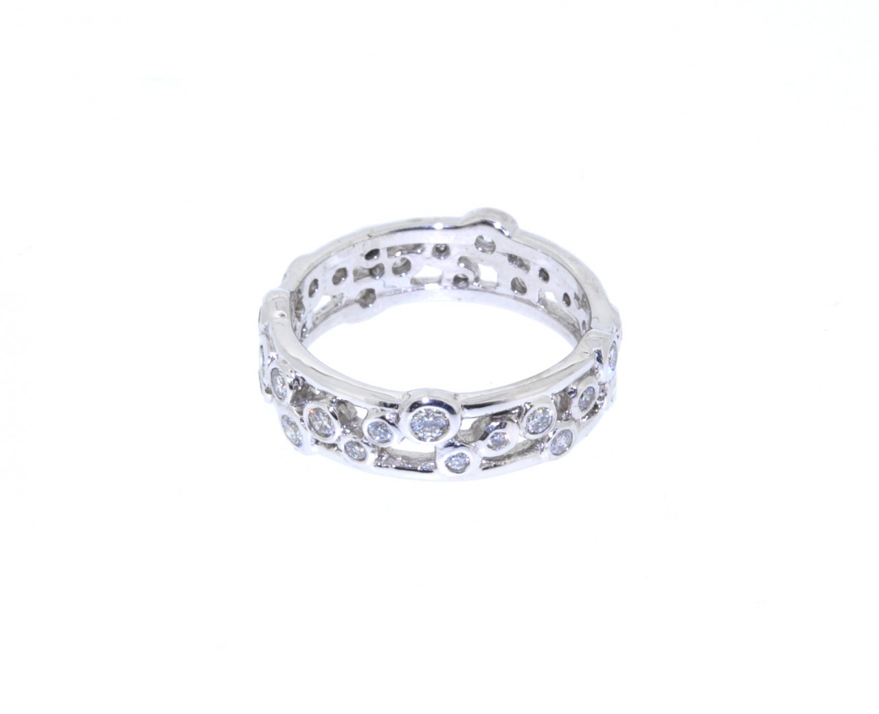 14K White Gold 0.94ctw Diamond Bubbles Ring 11003208 | Shin Brothers*