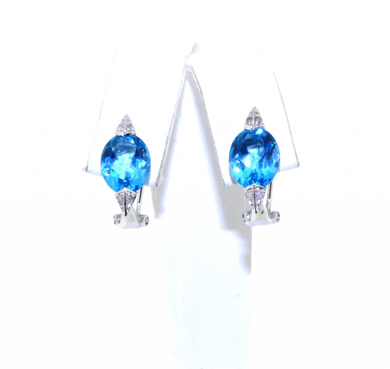 42001712 14k White Gold Diamond/Blue Topaz Earrings 42001712 14k White Gold Diamond/Blue Topaz Earrings