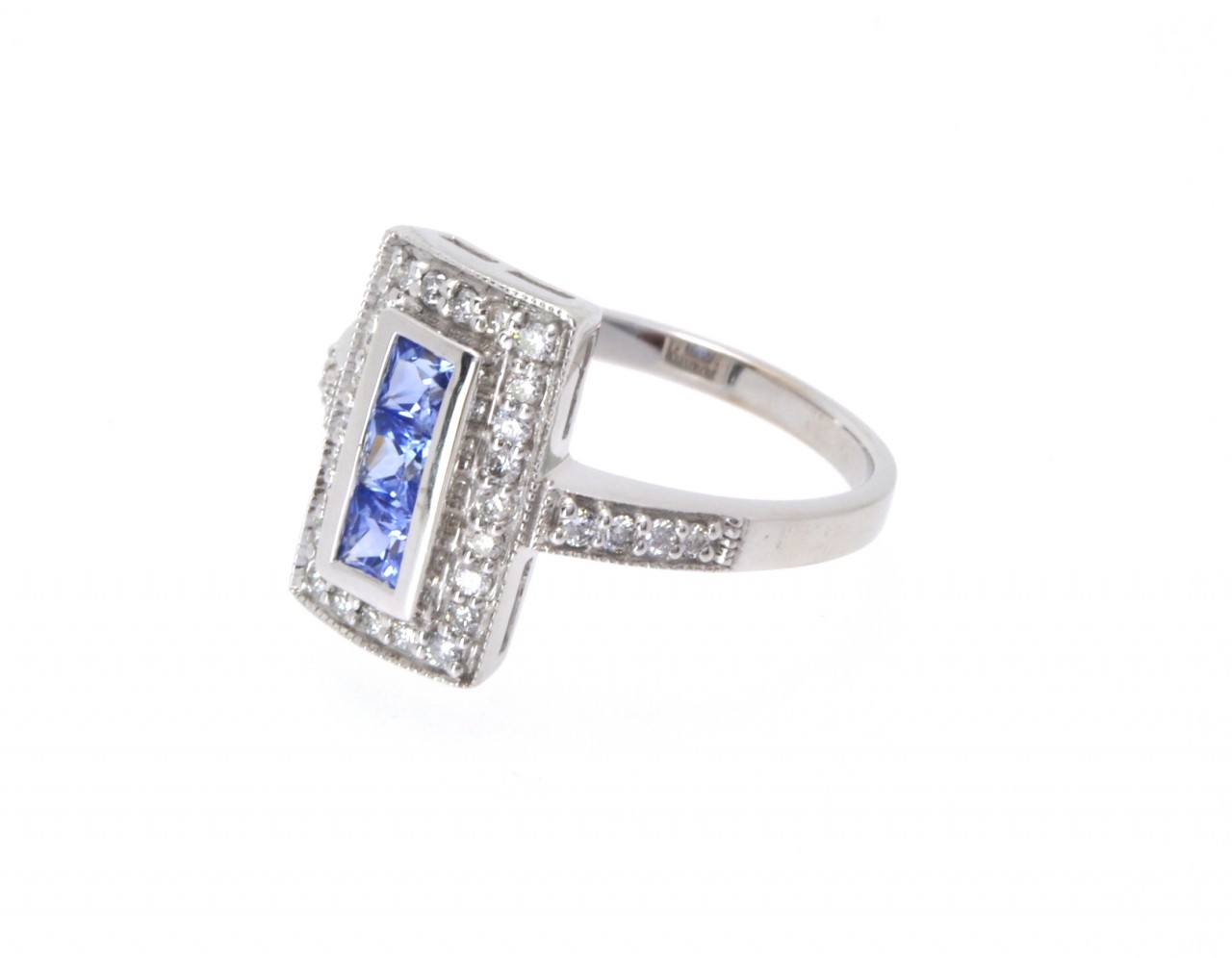 14K White Gold Tanzanite and  Diamond Ring 12001898  | Shin Brothers* 