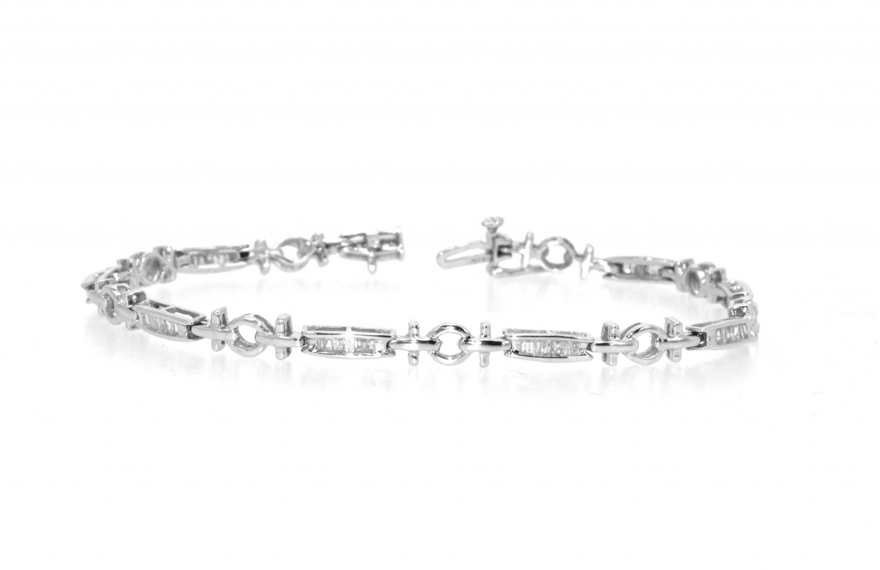 14K White Gold 1/2 ctw Diamond Bracelet 21000406 | Shin Brothers*