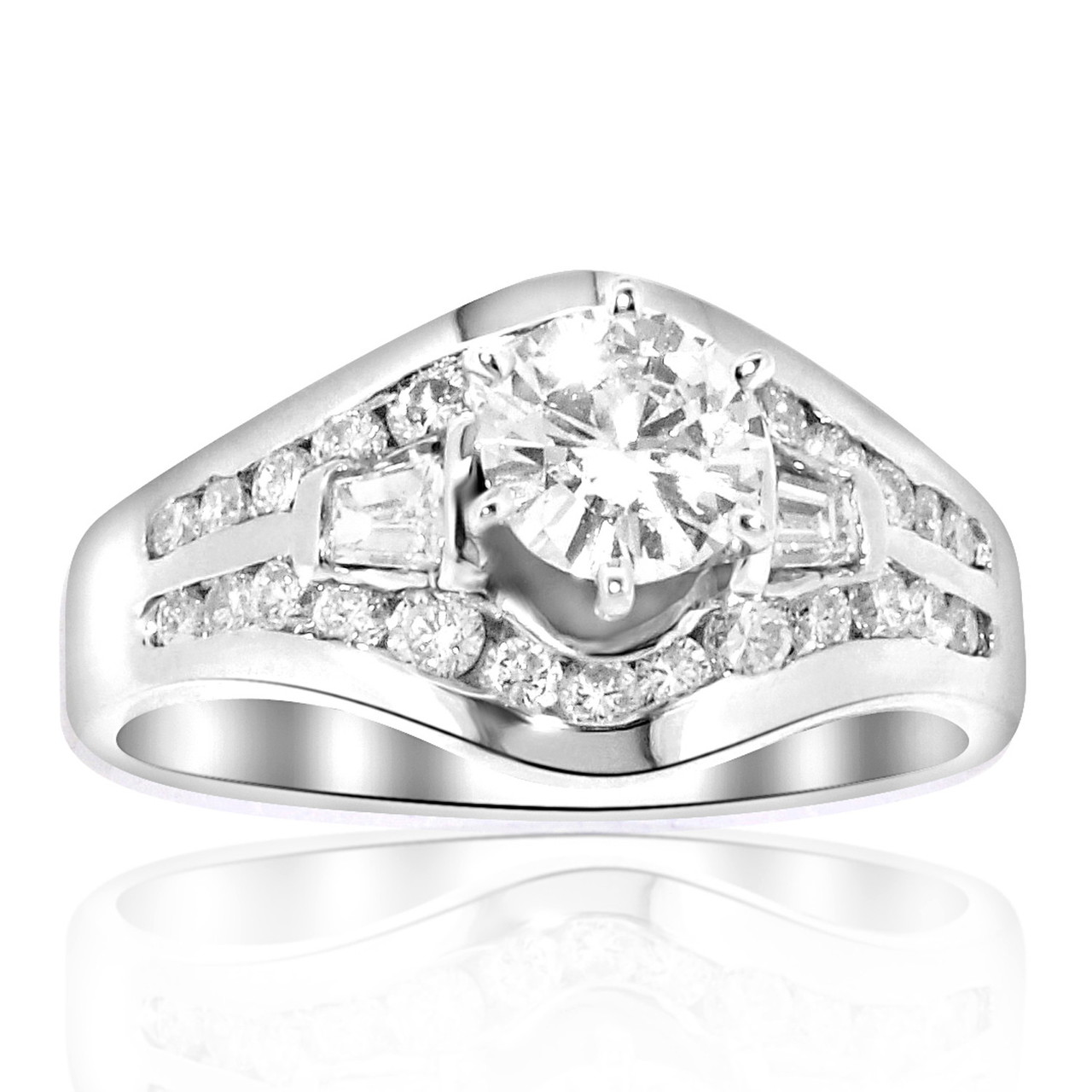 14K White Gold EGL Certified 0.50ct Diamond Engagement Ring 11002804 By Shin Brothers* 14K White Gold EGL Certified 0.50ct Diamond Engagement Ring 11002804 By Shin Brothers*