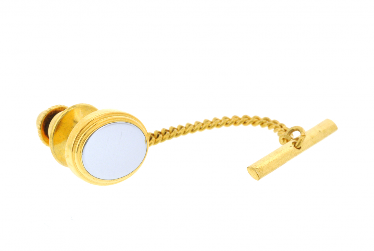 Colibri Two Tone Oval Tie Tack 67000033 | Shin Brothers**