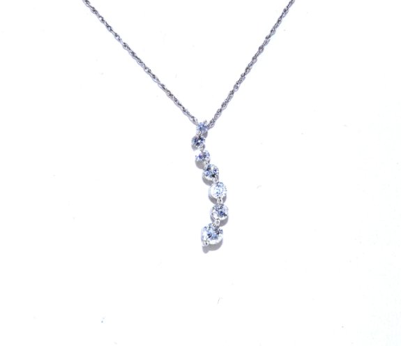 51001467 14K White Gold Diamond Past/Present/Future Charm