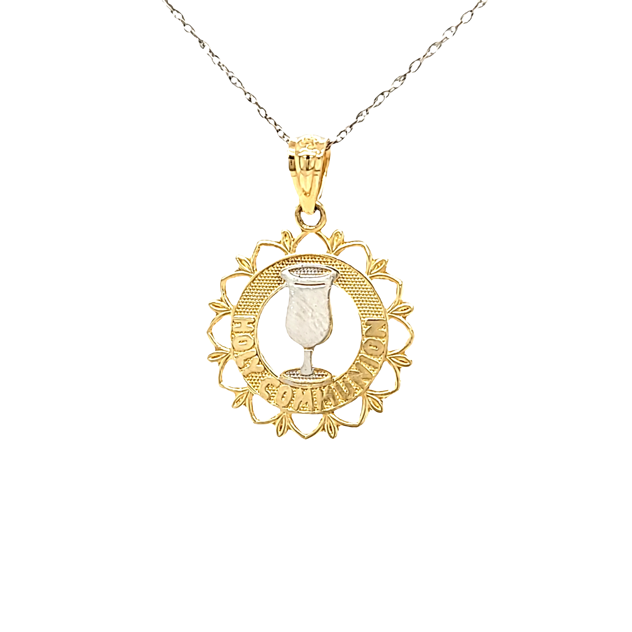 14K Two Tone Gold Holy Communion Charm 50002293 | Shin Brothers* 14K Two Tone Gold Holy Communion Charm 50002293 | Shin Brothers*
