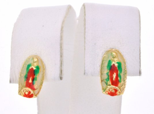 14K Yellow Gold Religious Stud Earrings  | Shin Brothers* 40001659 14K Yellow Gold Religious Stud Earrings  | Shin Brothers* 40001659