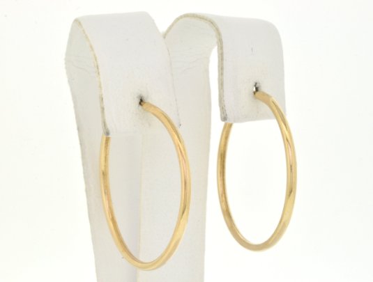  14K Yellow Gold Endless Hoop Earrings 40001709 By Shin Brothers Jewelers 