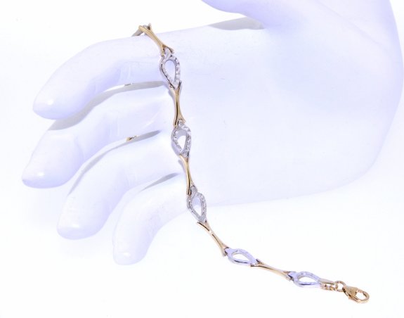 14K Two Tone Gold Ladies' Fancy Bracelet 20000297 | Shin Brothers*