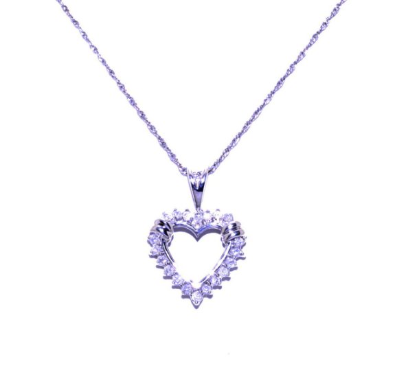 14K White Gold 0.20ct Diamond Heart Charm 59110018 | Shin Brothers* 14K White Gold 0.20ct Diamond Heart Charm 59110018 | Shin Brothers*