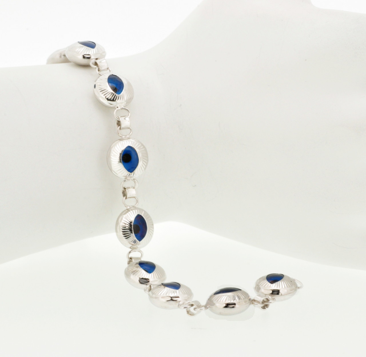 14K White Gold Evil Eye Bracelet 20001158 | Shin Brothers*
