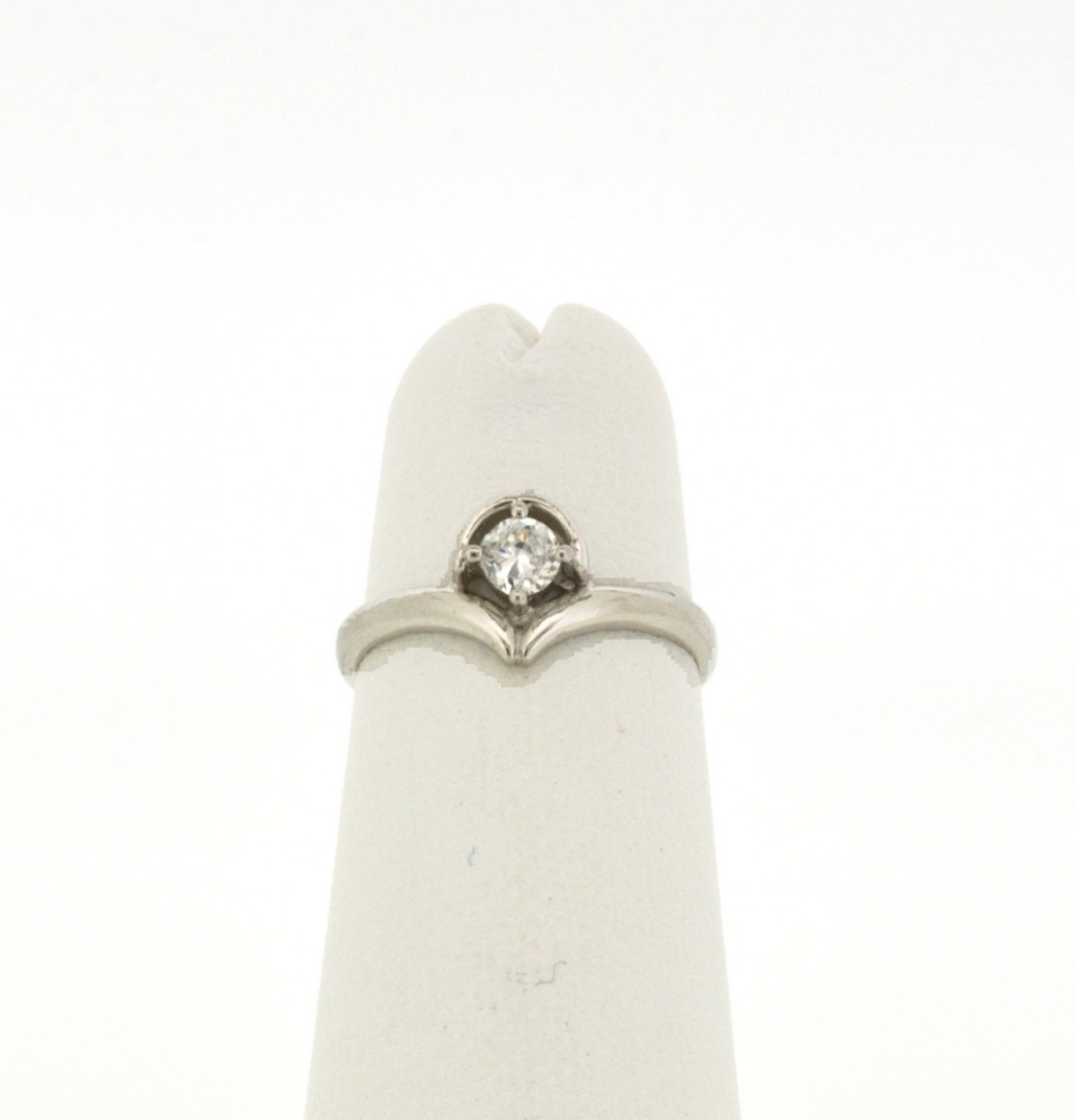 10016211 14K White Gold Adjustable CZ Toe Ring