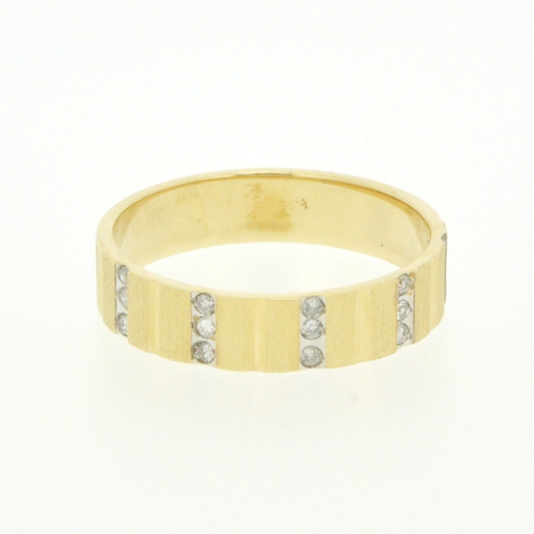 14K Yellow Gold Diamond Wedding Band 11003498 | Shin Brothers*