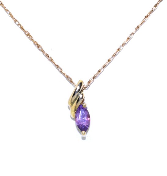 14K Yellow Gold Amethyst Charm 52000609 | Shin Brothers*