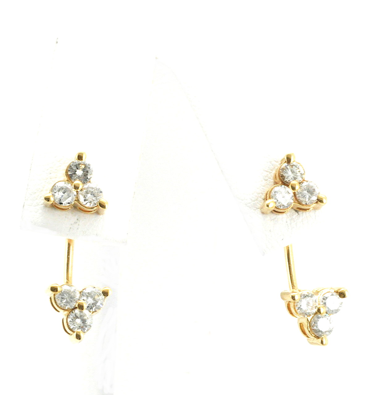 14K Yellow Gold 0.8ct Diamond Cluster Earrings 41000705 | Shin Brothers*