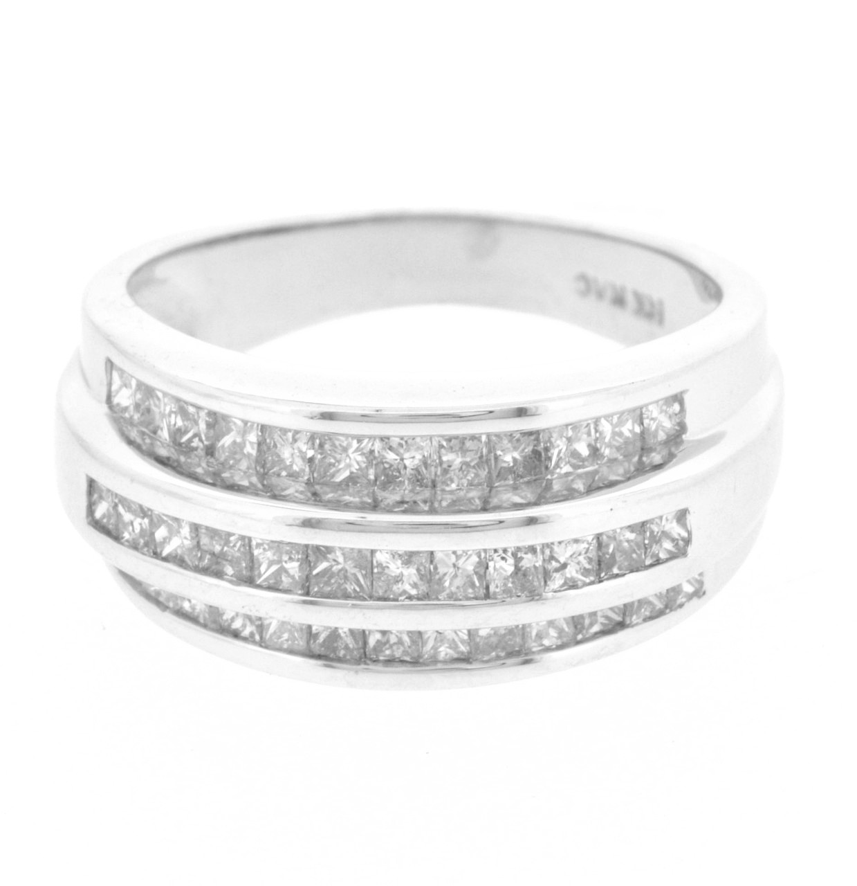 14K White Gold Princess cut Diamond Band 11003559 | Shin Brothers* 14K White Gold Princess cut Diamond Band 11003559 | Shin Brothers*
