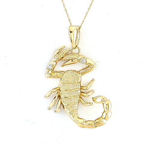 14K Yellow Gold Scorpion Pendant with Diamonds | Shin Brothers Jewelers ...