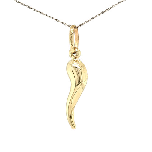 14K Yellow Gold Italian Horn Charm 50003998 | Shin Brothers* 14K Yellow Gold Italian Horn Charm 50003998 | Shin Brothers*
