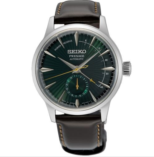 Seiko Presage Cocktail Time Automatic Leather Men's Green Dial