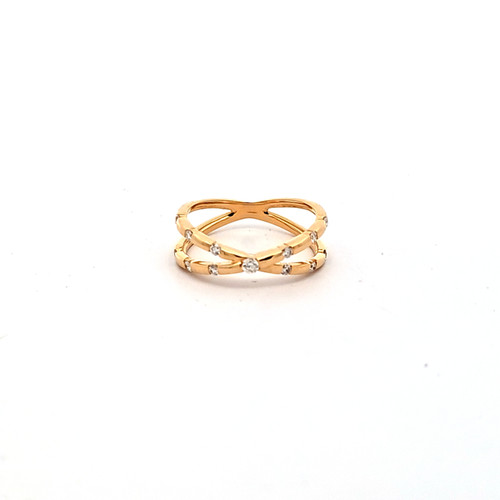 18K Infinity Yellow Gold Diamond Ring 11007491 | Shin Brothers