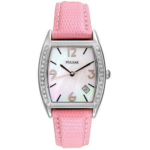 Pulsar watch with Swarovski elements Pulsar Swarovski Crystal Steel MOP Dial Quartz Ladies Watch  main image 4