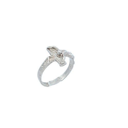 Sterling Silver Crucifix Size 6.25 Ring 81010185 By Shin
