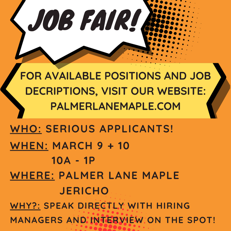 March 9 + 10 Job Fair