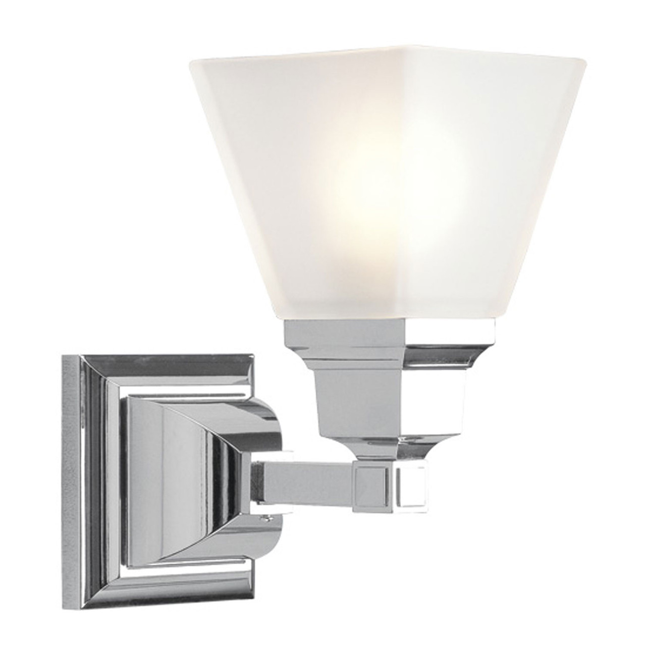 Livex Lighting Chrome Bathroom Sconce - Thumbnail 2