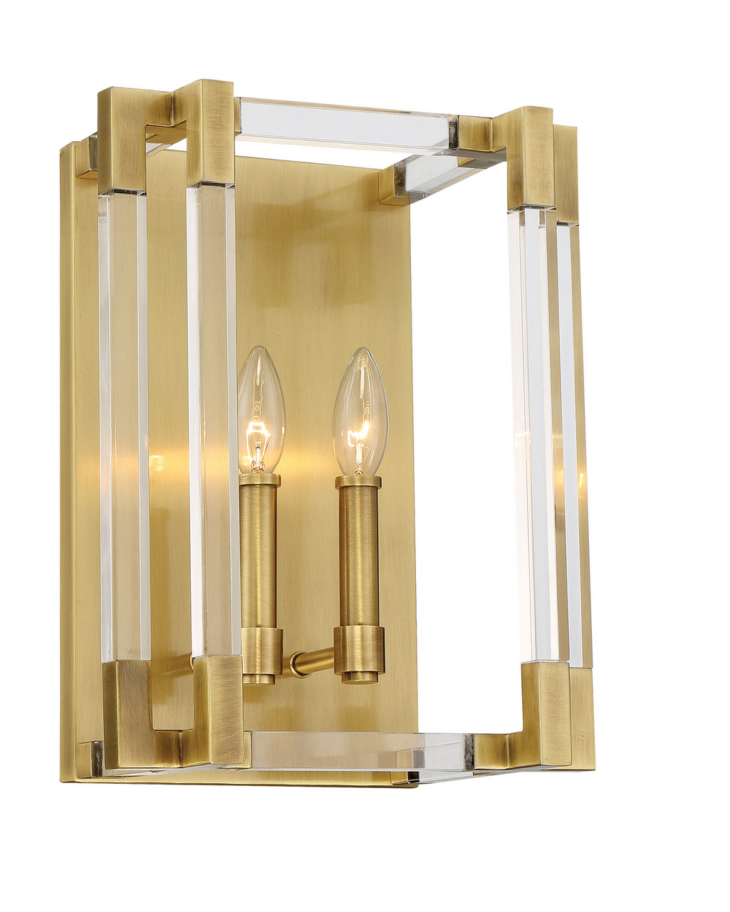 Metropolitan N7352-790 Prima Vista Collection Brass Two Lights Wall Sconce