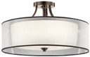 Semi-Flush Mts. Drum Shade by Kichler ( 12 | 42399MIZ Lacey ) 