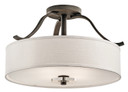 Semi-Flush Mts. Drum Shade by Kichler ( 12 | 42486OZ Leighton ) 