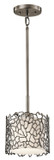 Mini Pendants Drum Shade by Kichler ( 12 | 43349CLP Silver Coral ) 
