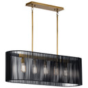 Linear/Island 4 Light + by Kichler ( 12 | 44168BK Linara ) 