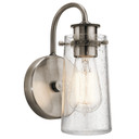 Sconces Single Glass by Kichler ( 12 | 45457CLP Braelyn ) 