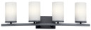 Bathroom Fixtures Four Lights by Kichler ( 12 | 45498BK Crosby ) 