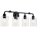 Bathroom Fixtures Four Lights by Kichler ( 12 | 45667BK Gunnison ) 