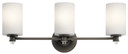 Bathroom Fixtures Three Lights by Kichler ( 12 | 45923OZ Joelson ) 