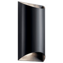 Exterior Wall Mt./Flush by Kichler ( 12 | 49279BKLED Wesley ) 