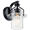 Sconces Single Glass by Kichler ( 12 | 55077BK Everett ) 