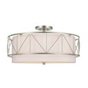 Semi-Flush Mts. Drum Shade by Kichler ( 12 | 52076SN Birkleigh ) 
