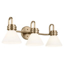 Bathroom Fixtures Three Lights by Kichler ( 12 | 55155CPZ Farum ) 