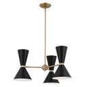 Mid. Chandeliers Metal Shade by Kichler ( 12 | 52565CPZBK Phix ) 